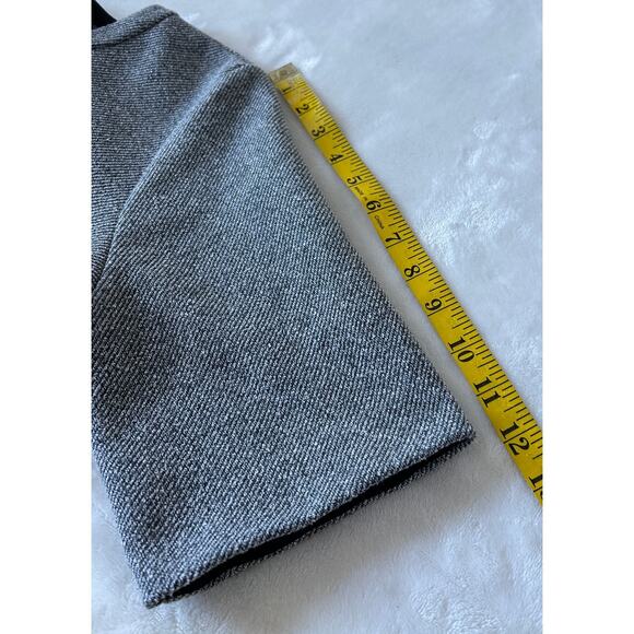 Ann Taylor Top Women's Short Sleeve Pleated Round Neck Gray Size L Chic - Picture 3 of 9